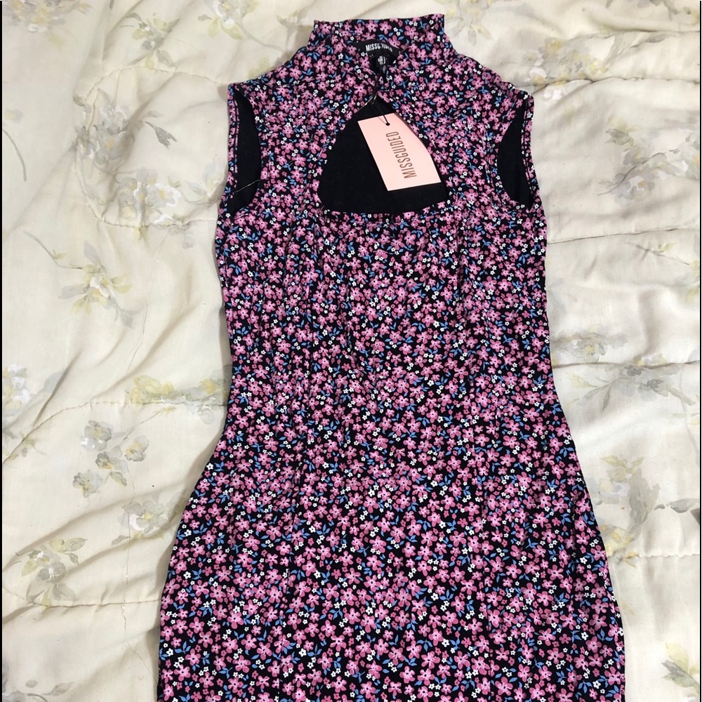 Missguided Floral Bodycon Dress